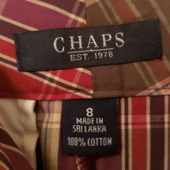 Chaps Ralph Lauren Plaid cotton mini skirt - Picture 4 of 5